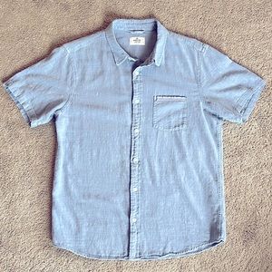 Marine Layer - Men’s medium button up cotton shirt - blue